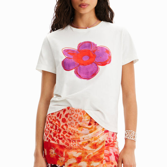Women's Candy-colored Flower Top